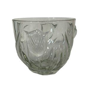 Crystal Raised Tulip Bowl Teleflora Vintage